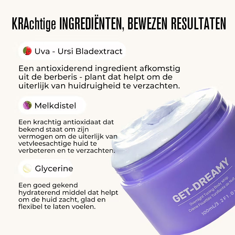 DreamCream | Strakkere, gladdere huid terwijl je slaapt | 1+1 gratis