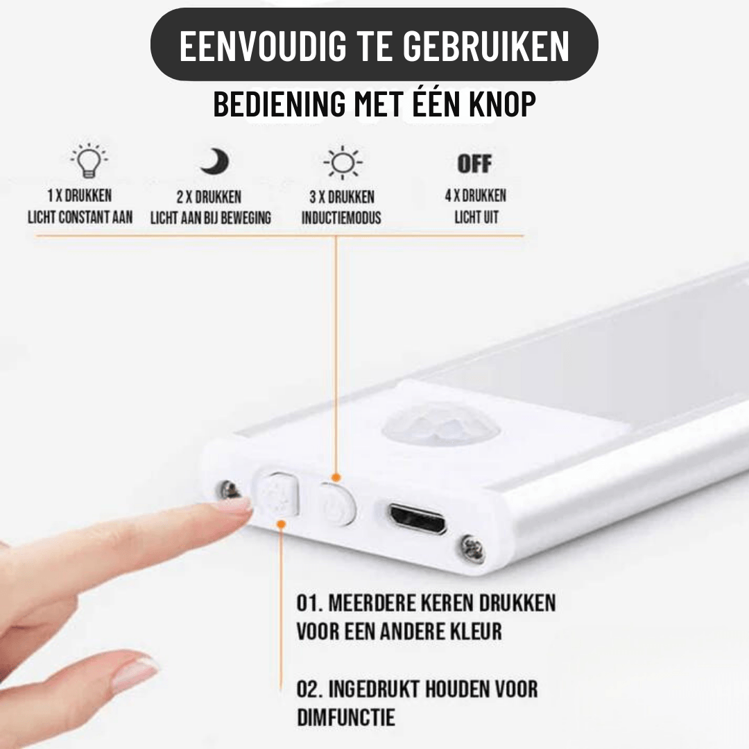 Lumosense | Automatisch, draadloos en installatie zonder gaten!