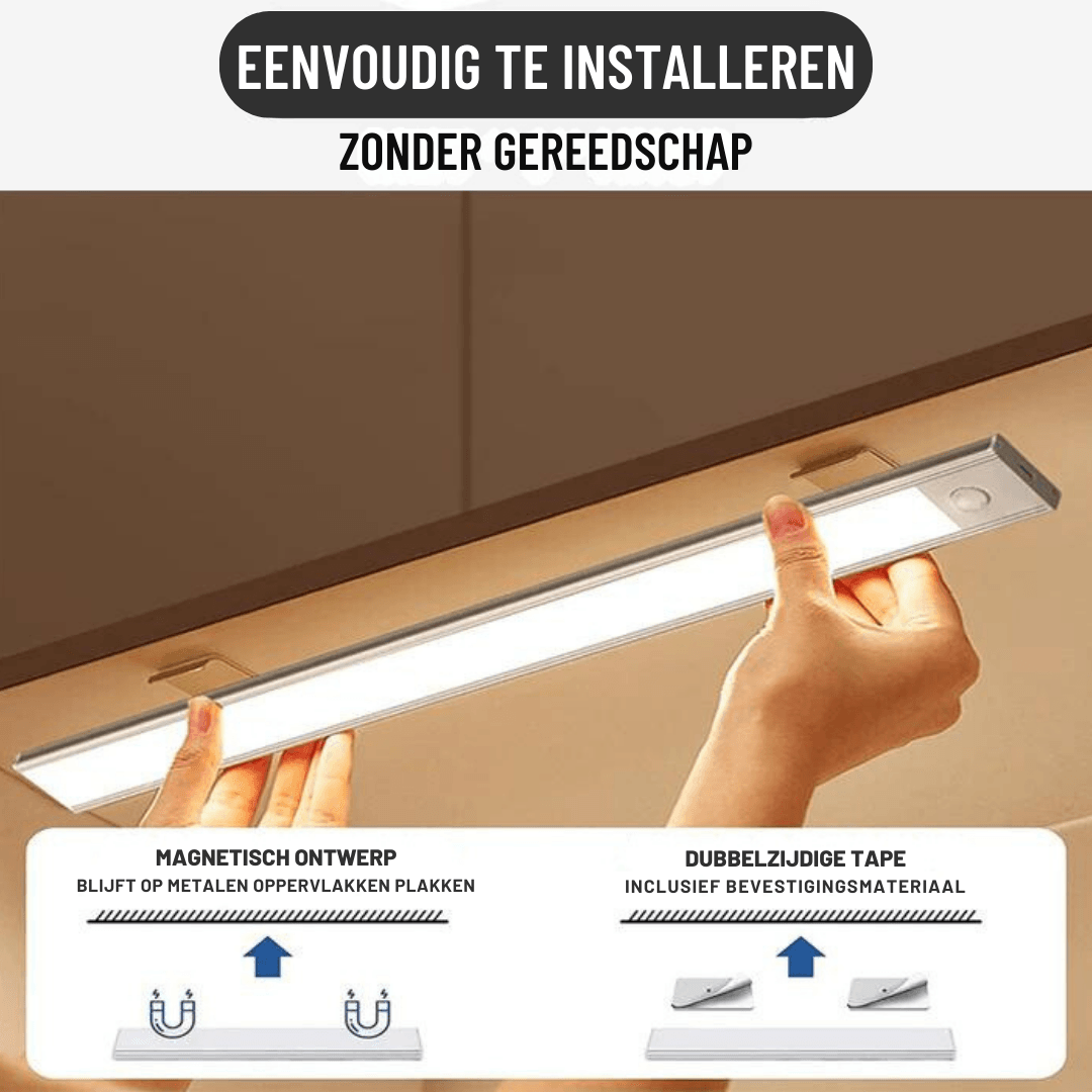 Lumosense | Automatisch, draadloos en installatie zonder gaten!