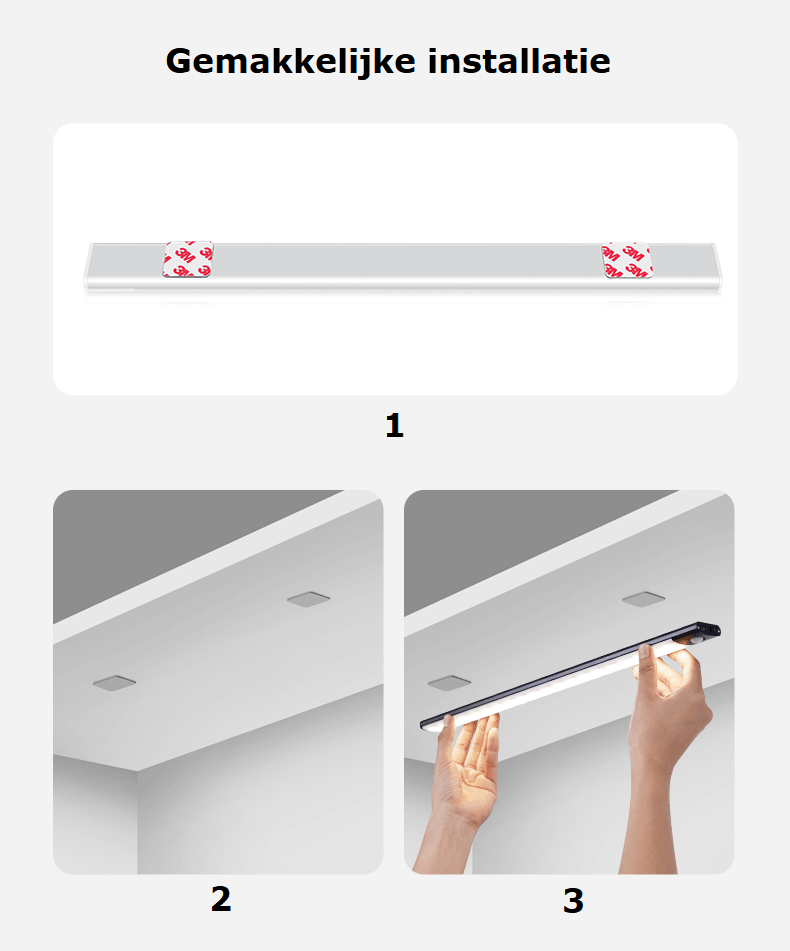 Lumosense | Automatisch, draadloos en installatie zonder gaten!