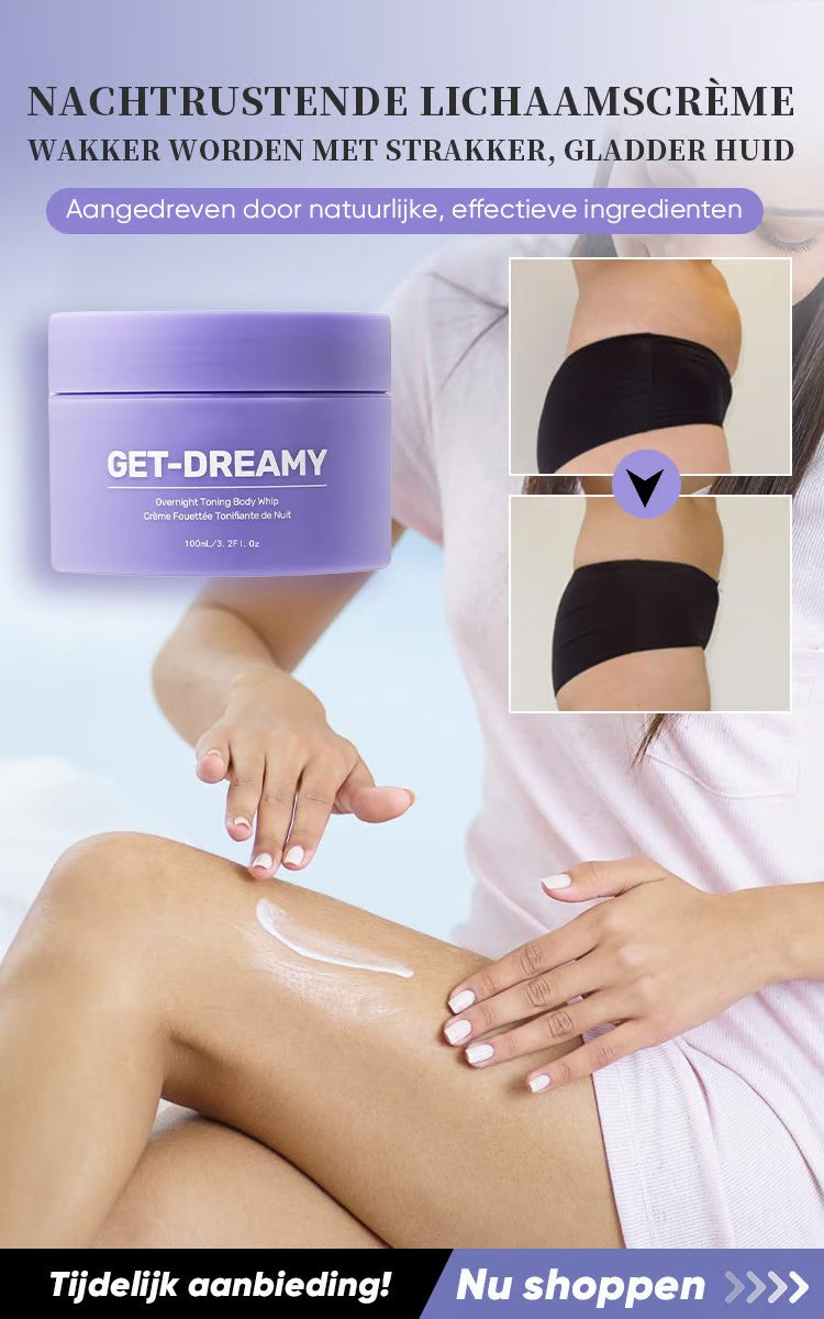 DreamCream | Strakkere, gladdere huid terwijl je slaapt | 1+1 gratis